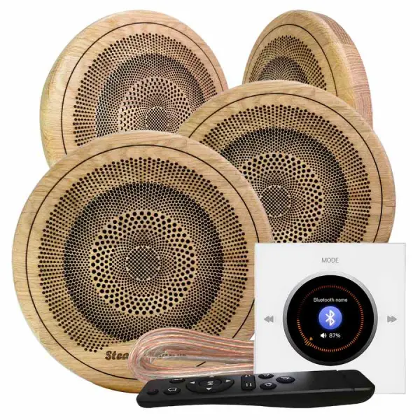 Акустическая система для сауны S&W Noise Sauna Round 4, White, IP-68