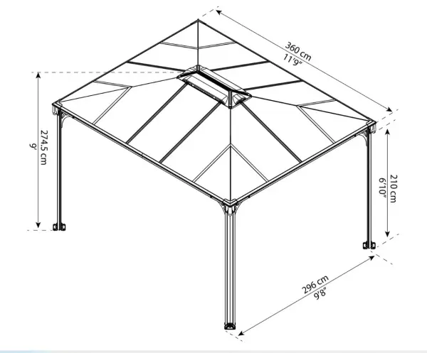 Садовый навес Palram – Canopia Martinique 3600