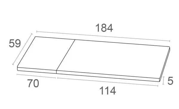 Матрас для шезлонга GS 1009, слоновая кость, 184x59x5 см