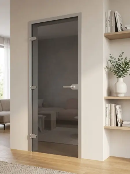 Дверь стеклянная межкомнатная MaybahGlass Classic-1 CC05, 700х2000, серое