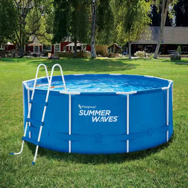Каркасный бассейн Summer Waves 305х107см, лестница, тент и настил в комплекте, Р20-1042-Z