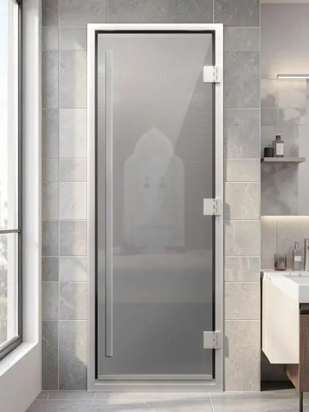 Дверь для турецкой парной DoorWood Prestige, 900мм х 2100мм, стекло сатин