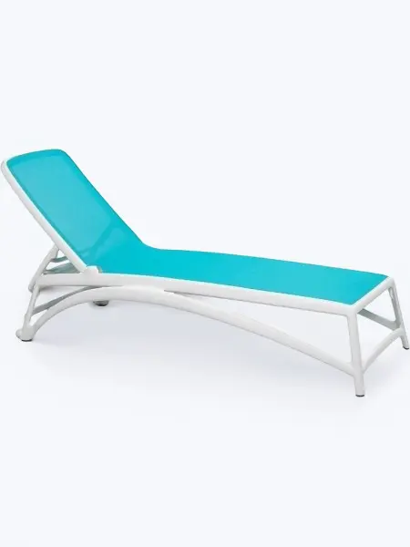 Шезлонг Nardi Atlantico, white/blue 204x70x35 см