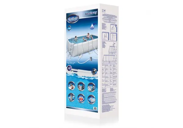 Каркасный бассейн Bestway 412х201х122см, фильтр-насос и лестница в комплекте, 56456