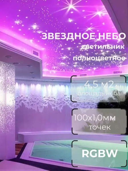 Оптоволоконный комплект "звездное небо" Premier SE RGBW 100x1