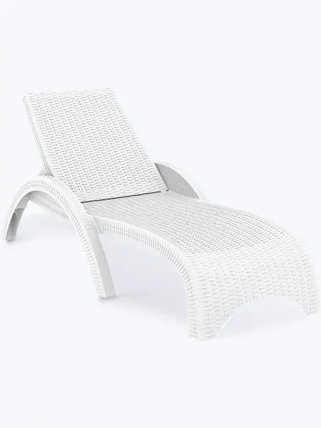 Шезлонг Siesta GS 1009, white 187x73x44 см