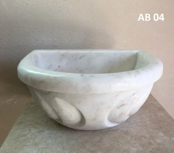 Курна для хамама из мрамора ВТН-04 (430х320х200) вес 30 кг