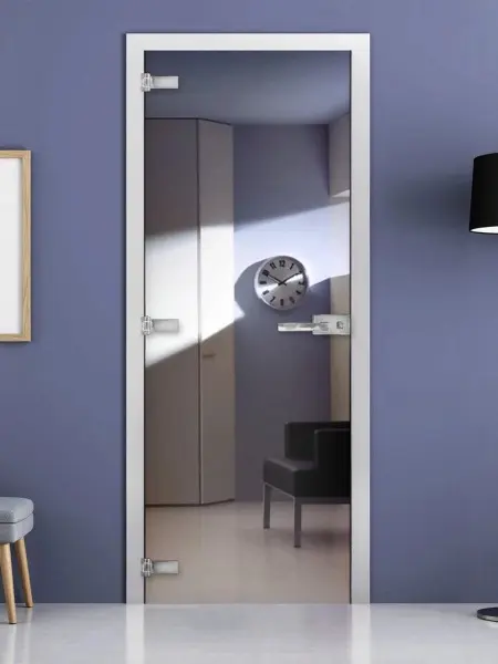 Дверь стеклянная межкомнатная MaybahGlass Premium CP01, 800х2000, прозрачная