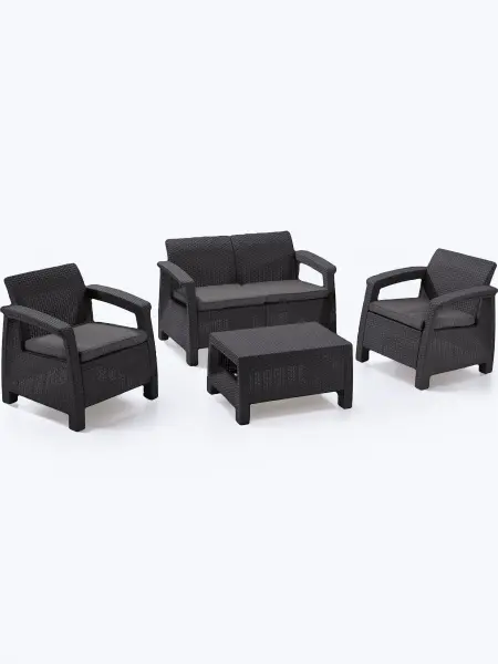 Комплект садовой мебели Keter Corfu Set, graphite