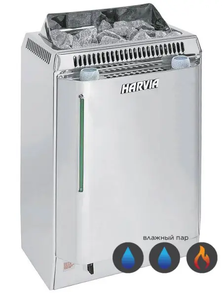 Электрическая печь Harvia Topclass Combi KV-90SE с парогенератором, без пульта в интернет-магазине WellMart24.com