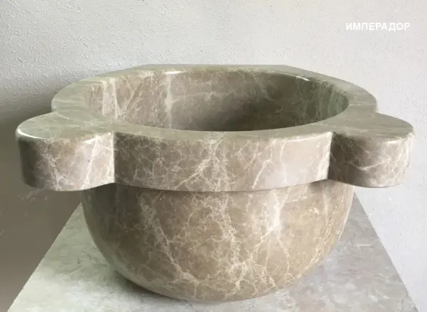 Курна для хамама из мрамора KP-04 (440х430х250) вес 30 кг