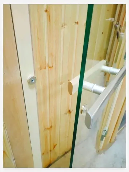 Дверь для сауны DoorWood Эталон, 800 х 2000 мм, без порога, сатин, коробка осина