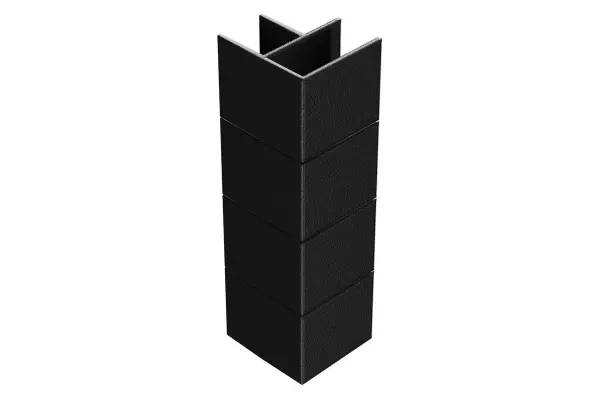 Угловой элемент для клумбы Holzhof Eco 25*200, пластик черный, 90°