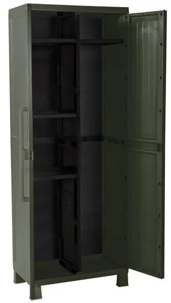 Пластиковый шкаф для улицы Toomax Wood Midi (3 полки), хвоя