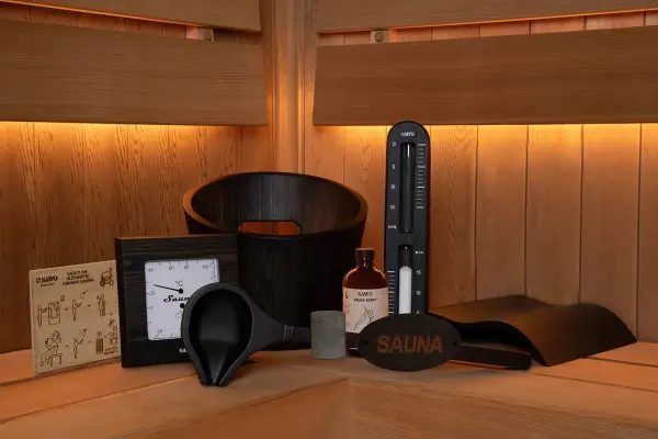 Подарочный набор аксессуаров Sawo Signature Black SET-SIG-BL