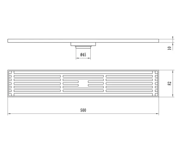 Душевой трап из латуни 80521BR,цвет бронза, 500 мм 