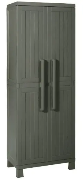 Пластиковый шкаф для улицы Toomax Wood Midi (4 полки), хвоя
