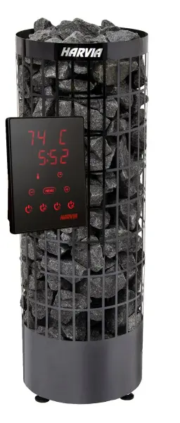 Электрическая печь Harvia Cilindro PC70XE Black Steel, с выносным пультом в комплекте в интернет-магазине WellMart24.com