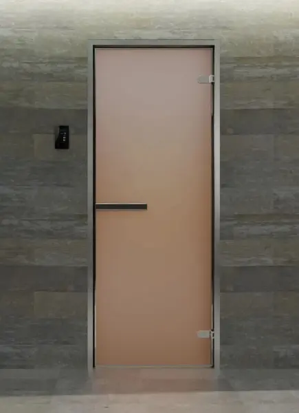Дверь для турецкой парной DoorWood Hamam Light 800мм х 2000мм, бронза матовая