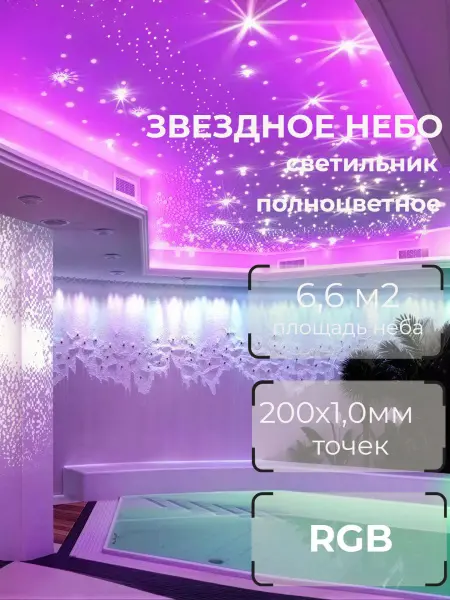 Оптоволоконный комплект "звездное небо" Premier ST RGB 200
