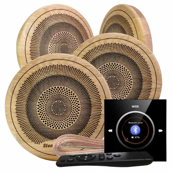 Акустическая система для сауны S&W Noise Sauna Round 4, Black, IP-68