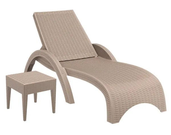 Шезлонг Siesta GS 1009, beige 187x73x44 см