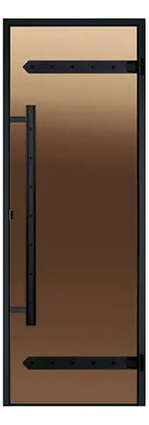 Дверь для сауны Harvia Legend STG D82101ML, 790мм х 2090мм, без порога, бронза, коробка сосна