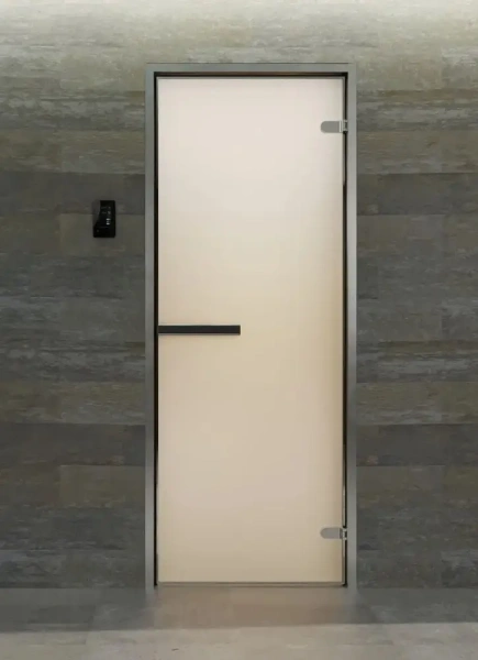 Дверь для турецкой парной DoorWood Hamam Light 700мм х 1900мм, без порога, сатин